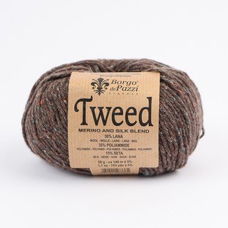 Borgo de' Pazzi Tweed Pazzi 手工編織線, 97 棕色, 1個