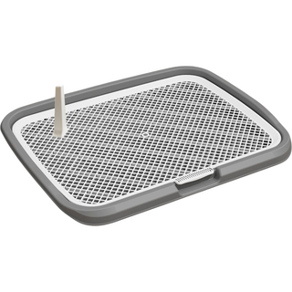 毛皇上 寵物尿盆 附立柱, 1個, 灰色