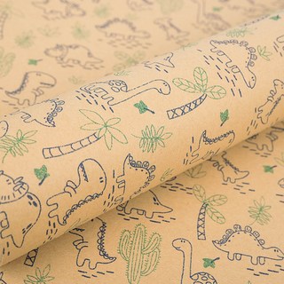 Good given 小恐龍紙捲包裝紙, 1個, 牛皮紙藍色