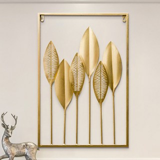 金色葉子牆面裝飾壁畫, 綠色葉子