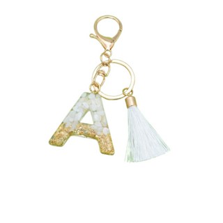 MJ 耳機保護套 手機掛繩 字母縮寫 流蘇裝飾 鑰匙圈, A, 1個