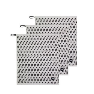 Songwol 松月 飯店式X34頂級棉毛巾 小掛巾 34x42公分 邊角掛繩設計, 灰色, 3條