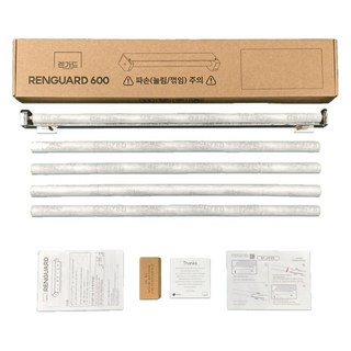 Renguard 抽油煙機 系統濾網 600 + 替換濾網 4入, 1組, 銀色 + 白色