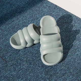 Healing Spot 馬卡龍色雲朵厚底室內拖鞋, 藍色, 1雙