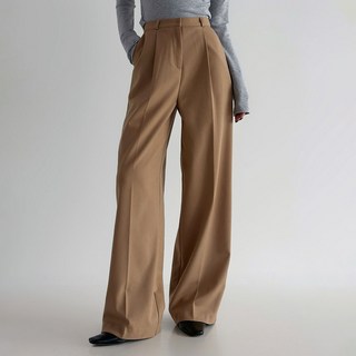 Planday 女性Vita抓皺長版寬褲