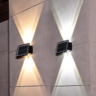 21C Trend 太陽能4孔庭園壁燈 2入組, 2色