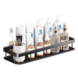 SIANG SI 壁掛浴室置物架 四角, 1個, 灰色