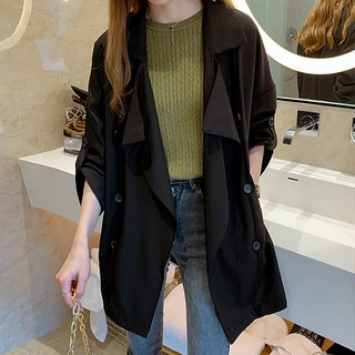 andstyle 女款 J2sol 可捲袖雙排扣風衣外套 261365