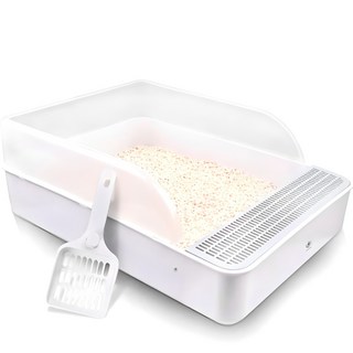 DING DONG PET 貓咪貝塔貓砂盆, 1組, 白色