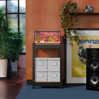 스피드랙 축양장 국내생산 철제 어항 받침대 사육장 선반, 블랙, 2단