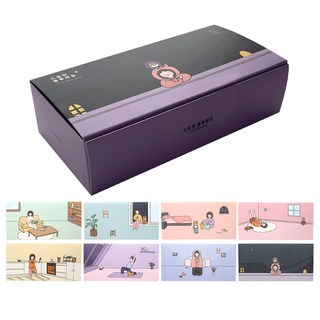 핑크풋 10000 보리 가로 봉투 8종 세트, 혼합색상, 96개