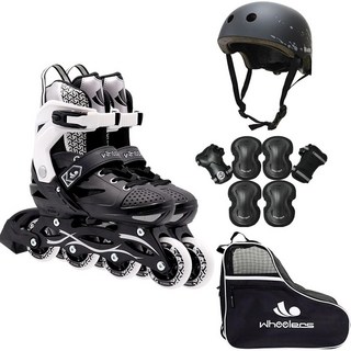 Wheelers Smart 4 直排輪組合套裝, 1組, 黑,白