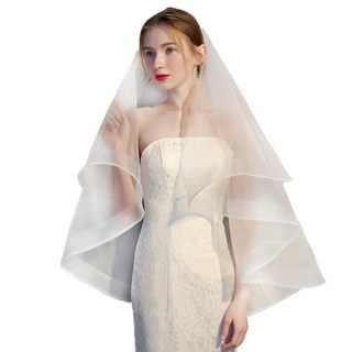 elblanco 圓形髮梳款頭紗, 1個