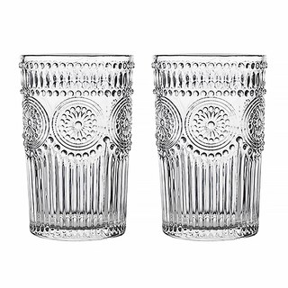 KALDIN Grace 復古玻璃杯 高款 360ml, 透明, 2個