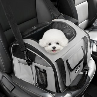 MEONGMOONGS 寵物外出籠/包兩用汽車座椅, 1個, 灰色