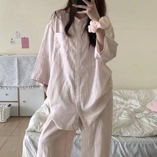 cofv 女性寬版睡衣上下套裝