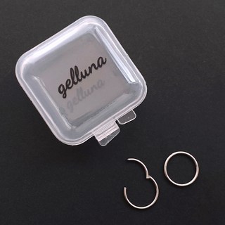 젤루나 여성용 써지컬 얇은 1mm 기본 세그먼트 원터치 링 피어싱 10mm 양쪽착용 + 케이스 세트 P-05