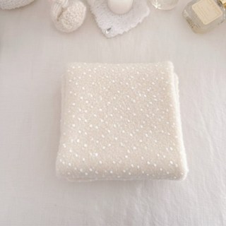 슈슈룸 스노우팝 울 뽀글이 부클 원단, 아이보리, 1개