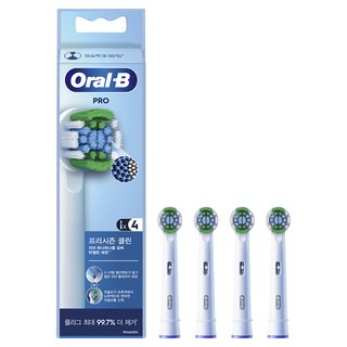 Oral-B 歐樂B Pro Preseason Clean電動牙刷替換刷頭 白色, EB20RX, 4入