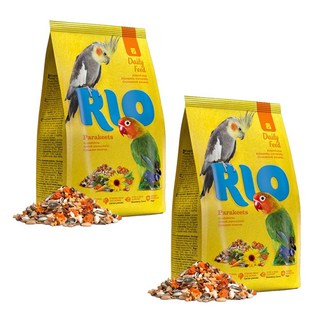 RIO 왕관 모란 코뉴어 앵무새 사료 21032, 1kg, 2개