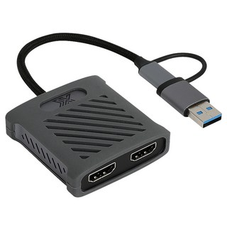 RIVER NETWORK DisplayLink USB 轉 HDMI 雙螢幕轉換器, IX-U3130HD-DUAL, 1個