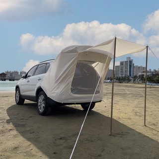 CARDIUM 車尾帳篷 CDT-001 L號, 象牙, 2個人