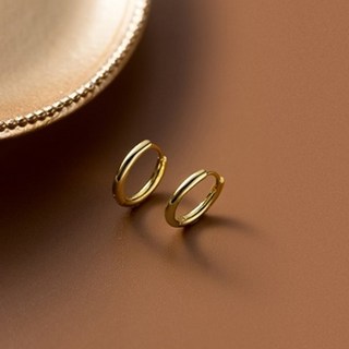 에르모사제이 여성용 기본 베이직 원터치 링 실버925 귀걸이 13mm E083