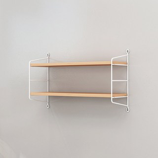 Market Plan BIUM 鋼製原木壁掛架, 2層, 木質