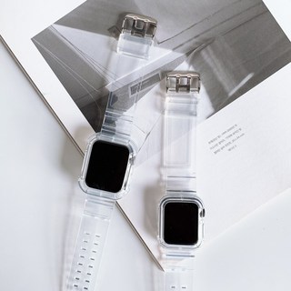 BANANALAND Apple Watch 8/7/se/6/5/4/3通用透明錶帶, 透明