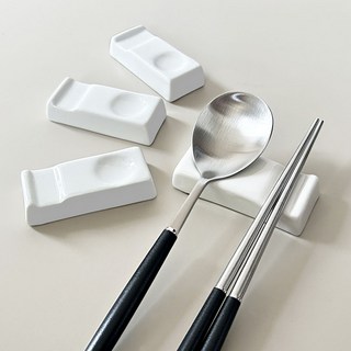 ARUA 陶瓷筷匙托, 4個, 白色