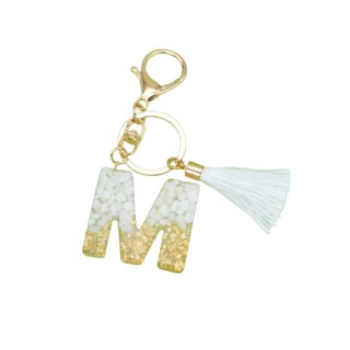 MJ 耳機保護套 手機掛繩 字母縮寫 流蘇裝飾 鑰匙圈, M, 1個
