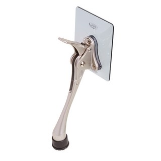 LIVINGiF 免鑽孔黏貼式一鍵馬蹄門擋組 灰色 大, 1套