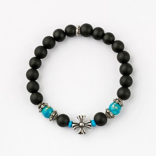 Shoveoff 男款手工天然石土耳其石瑪瑙手鍊 C24SVB-1013