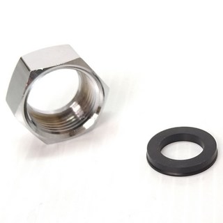 新多多小舖 曲管螺母+止水墊片5個一組 水龍頭零件 DIY修繕, 1組, 六分