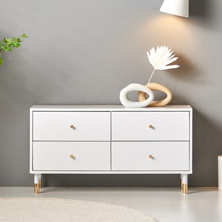 토비 원룸 TV 다이 거실장 4 서랍장 1000 방문설치, 화이트