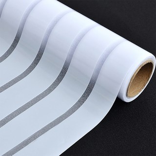 KOTI 日安生活 長虹玻璃 加厚無膠靜電貼玻璃貼遮光防窺磨砂立體膜 橫向條紋款, 白色