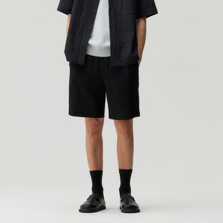 마인드브릿지 남성용 꾸뛰르 릴랙스핏 크링클 풀밴딩 반바지 MZHP3173