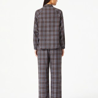 JAJU 여성용 플란넬 와이드 파자마 팬츠