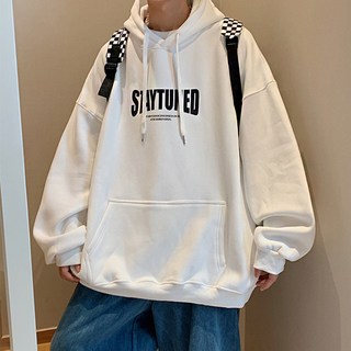 休閒基本款大尺碼寬鬆連帽T恤