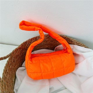 Hilio 迷你絎縫手提雲朵包, 橘色