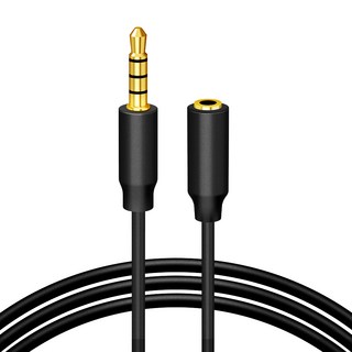 Home Planet 3.5mm AUX 4極 音訊麥克風延長線 1.5公尺, 黑色, 1個, 35至EXC01