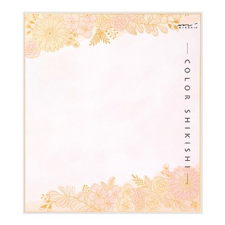 日本 MIDORI 留言卡 33252, 絹印花卉, 1入