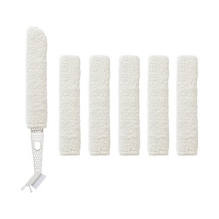 葉子小舖 冷氣出風口縫隙清潔刷 1組 白色 超細纖維布套 替換式設計
