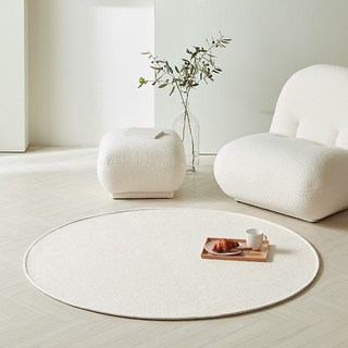 스칸디앤홈 먼지없는 플레인 사이잘룩 러그 워셔블 거실 카페트 원형