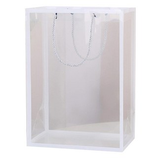 Maket Gamseong 透明花卉禮物袋, 白色的, 10個