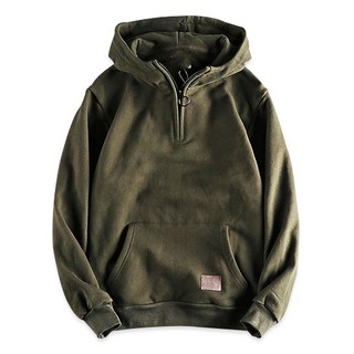 男款時尚圓環型拉鍊連帽長袖上衣