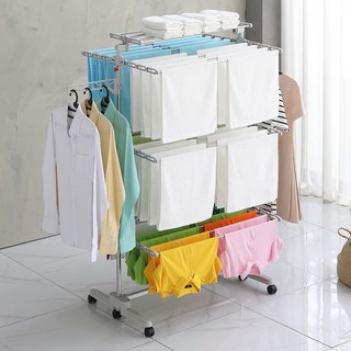 comet 移動式七段折疊晾衣架, 灰色, 1組