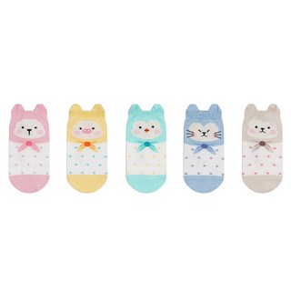 parkgoon 女款 學生款 PG 可愛斗篷踝襪 5雙入