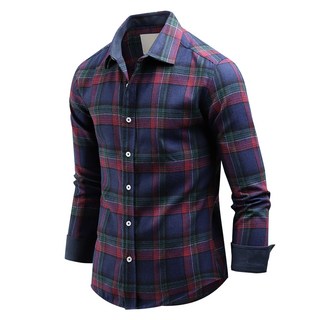 DAKUANG 男士 BEAMS 格紋長袖刷毛襯衫 C11D14_sp2385