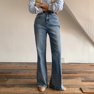 니썸 여성용 롱/미들 기장 세인트 플레어 데님